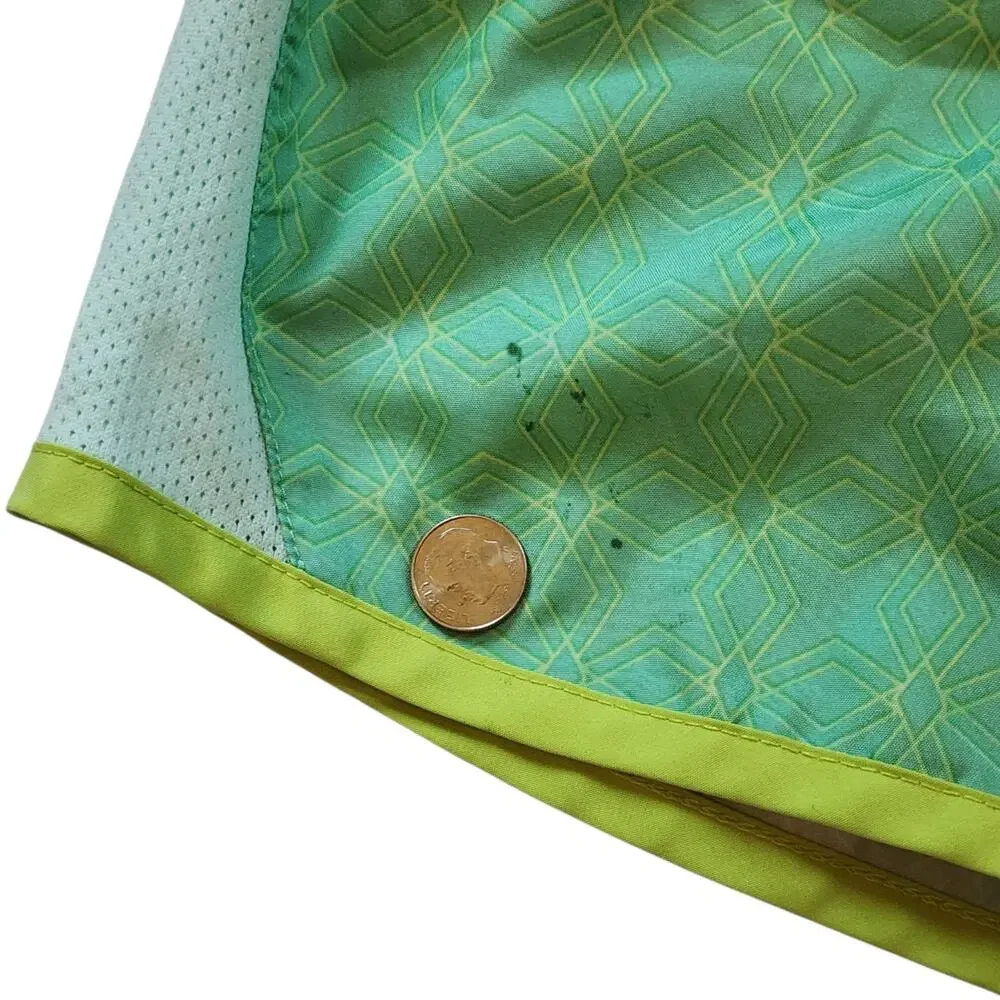 Danskin Now Girls Tempo Shorts Size S 6-6X Green Lined Athletic